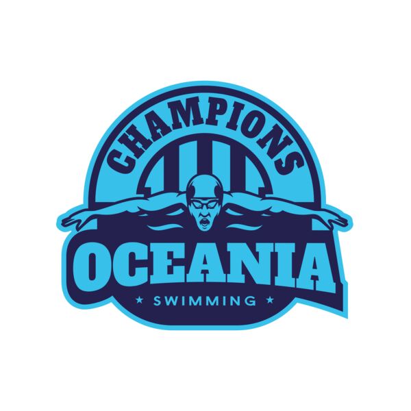 Oceania Champions Swimming logo template Thumbnail
