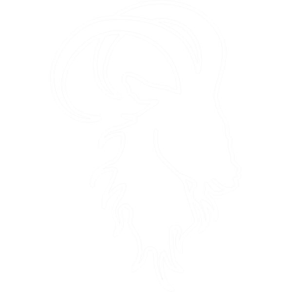 Logo with Goat  Back Print White  Thumbnail